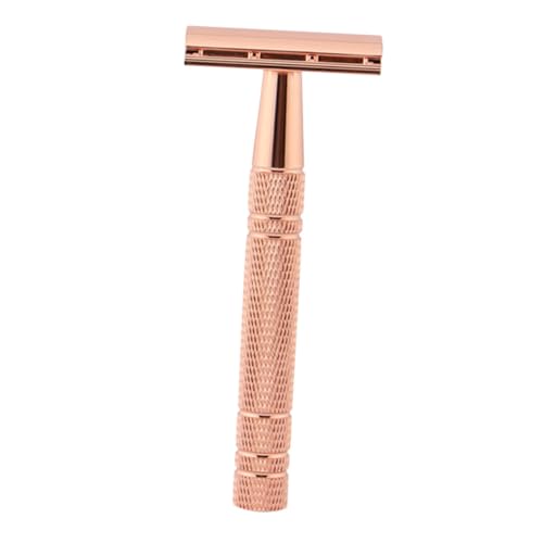 CANIGHT Handrasierer für Bart und Körperhaar Sicherheits Doppelklinge Abnehmbarer Scherkopf Rutschfester Griff Vielseitig für Bart Augenbrauen und Achselhaare Klassischer Manueller von CANIGHT