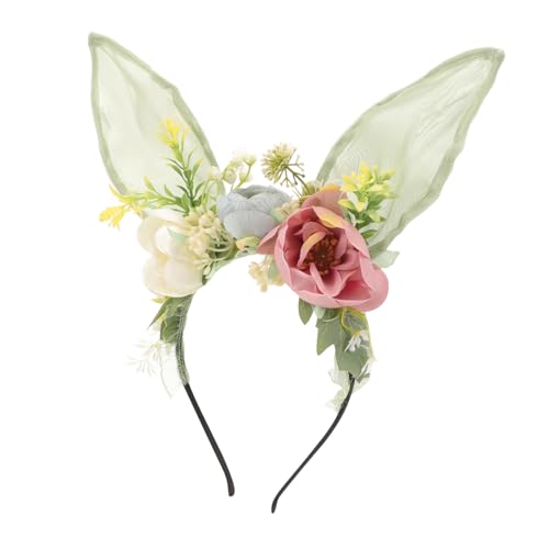 CANIGHT Ears Blüten-stirnband Mit Blumen Für Frauen Süßes Kaninchen-ohr-accessoire Für Ostern Hochzeiten Partys Und Fotografie Für Jedes Alter von CANIGHT