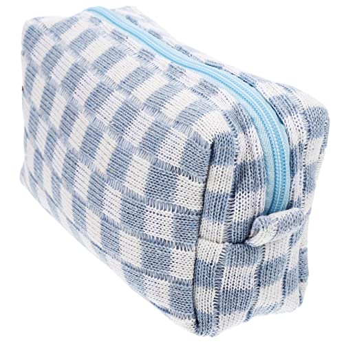 CANIGHT Kariertes Kulturbeutel-Set Aus Wollgarn Mit Großer Kapazität Reise-Make-up-Organizer CANIGHT Kariertes Kulturbeutel-Set Aus Wollgarn Mit Großer Kapazität Reise-Make-up-Organizer von CANIGHT