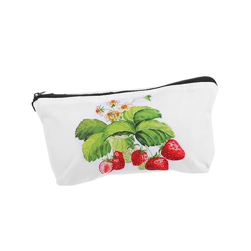 CANIGHT Kosmetiktasche Mit Erdbeer-Design Multifunktionale Kleine Make-up-Tasche Für Reisen Und Alltag Praktischer Organizer Mit Reißverschluss Für Kosmetika Und Toilettenartikel von CANIGHT