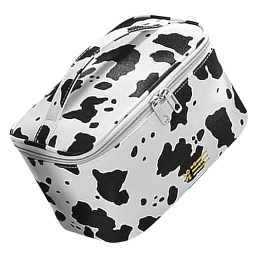 CANIGHT Handliche Pu Kosmetiktasche Im Cow Grain Design Tragbarer Toilettenartikel Organizer Für Reisen Badezimmer Und Outdoor-aktivitäten Und Praktisch Für Makeup Und Pflegeprodukte von CANIGHT