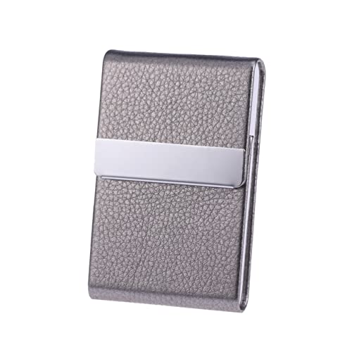 CANIGHT Großer Kapazitäts Business Kartenhalter Aus Rostfreiem Stahl Stilvolle PU Visitenkartenbox Elegantes Design Für Unisex Ideal Für Geschäftsreisende Und Networking von CANIGHT