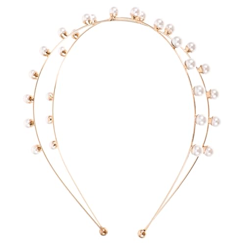 CANIGHT Perlenstirnband Für Damen Party-stirnband Mit Perlenverzierung Dekoratives Stirnband Für Geburtstage Schickes Stirnband Aus Perlen Und Metall von CANIGHT