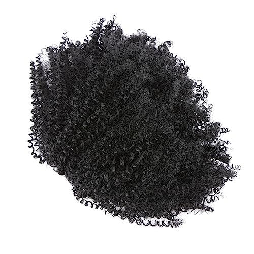 CANIGHT Kurze Pferdeschwanz-perücke Mit Lockigen Afro-haarverlängerungen Synthetischem Material Für Damen Für Cosplay Partys Und Alltag Schwarz von CANIGHT