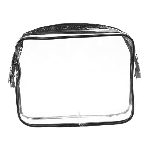CANIGHT Transparentes PVC Kulturbeutel-Set wasserdichte Kosmetiktasche Für Teilig Schwarz Praktischer Toiletry Organizer Für Damen Und Für Zuhause Und Unterwegs von CANIGHT