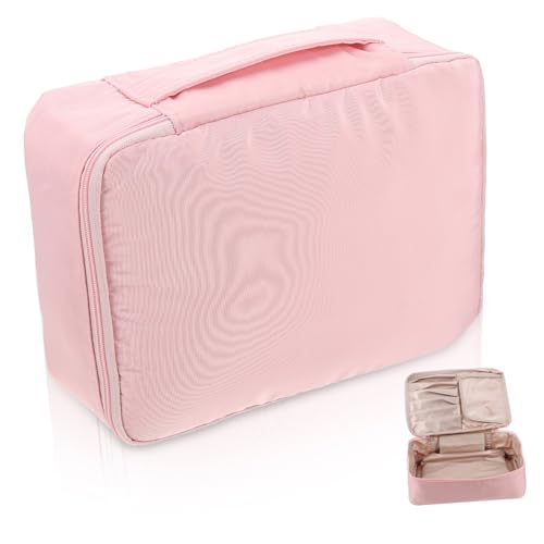 CANIGHT Patch Make-up-Tasche Extra Große Tragbare Kosmetiktasche Mit Griff Reise-Kosmetiktasche Kulturbeutel-Organizer von CANIGHT