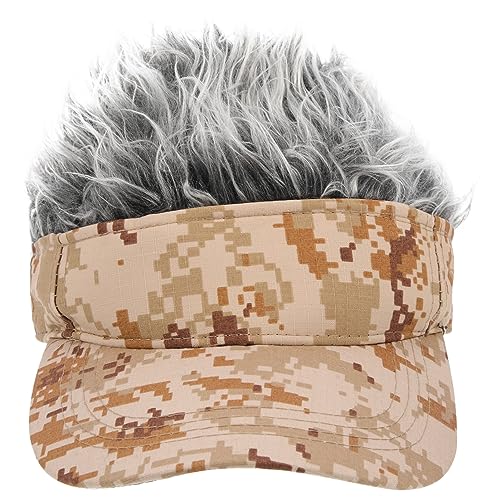 CANIGHT Wig Baseball Cap Mit Sonnenschutz Für Männer Und Frauen Verstellbare Tragbare Baseballmütze Für Outdoor-aktivitäten Freizeit Und Sport Digital Khaki von CANIGHT