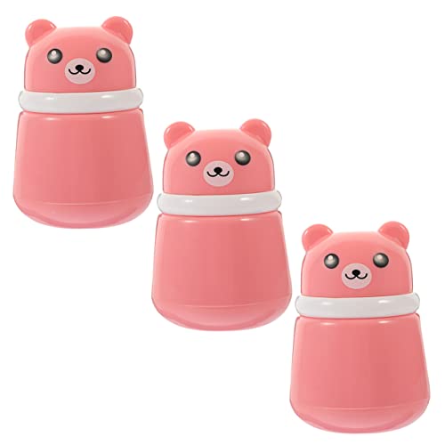 CANIGHT Puderquastenflasche Für Körperpflege Mit Behälter Und Puderquaste Bär-form Einfach Zu Verwenden Für Kinder Und Erwachsene von CANIGHT