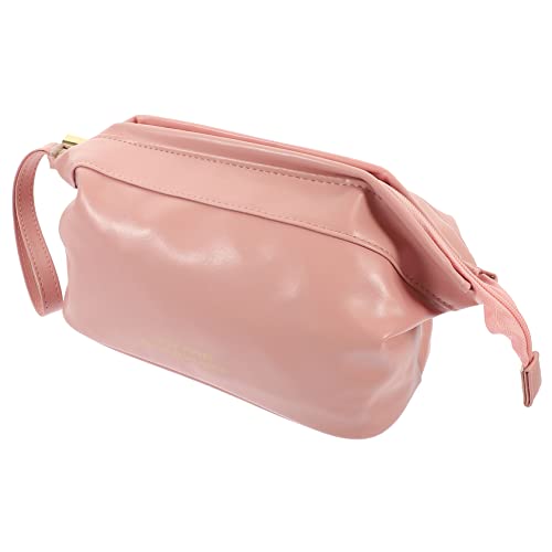 CANIGHT Reise Kosmetiktasche Für Große Kapazität Tragbare Toiletten Organizer Mit Wasserdichtem Pu-Material Für Makeup Und Pflegeprodukte Rosé von CANIGHT