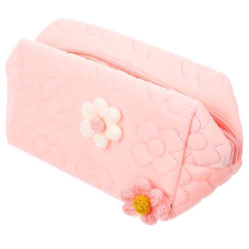 CANIGHT Reise Kosmetik Organizer Tasche Pinke Quilted Make-up Bag Mit Reißverschluss Für Damen Tragbare Toilettentasche Für Aufbewahrung Von Kosmetik Und Täglichen Essentials von CANIGHT