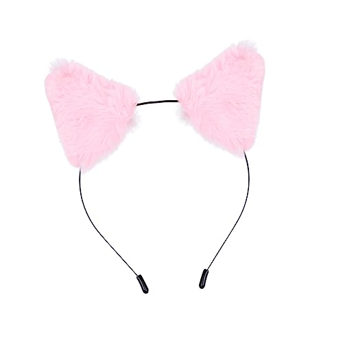 CANIGHT Rosa Tierohr Haarreifen Flauschiges Stirnband Aus Metall Dekorativer Kopfschmuck Für Partys Festivals Und Besondere Anlässe Niedliches Partyzubehör Für Einen Einzigartigen von CANIGHT
