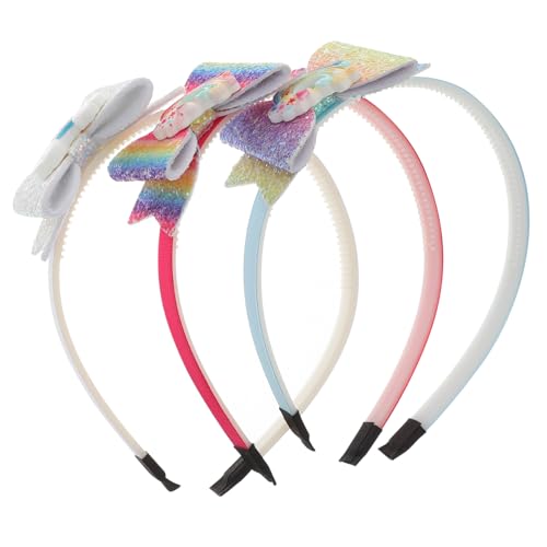 CANIGHT Stirnband Mit Schleife Haarreifen Für Kinder Regenbogen Haarband Farbverlauf Kopfschmuck Dekoratives Haar-accessoire von CANIGHT