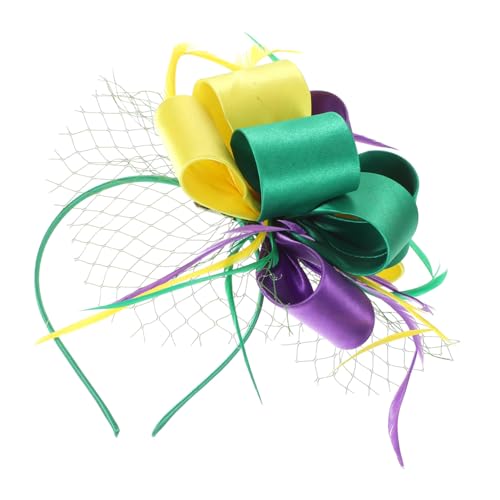 CANIGHT Faszinator Stirnband Aus Netzmaterial Für Damen Kopfschmuck Fascinator Für Partys Haar-accessoire Mit Federn von CANIGHT