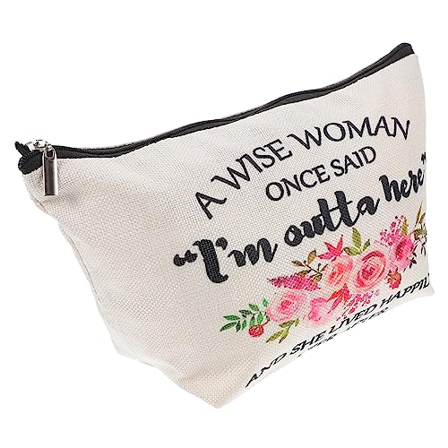 CANIGHT Kosmetiktasche Aus Canvas Mit Reißverschluss Große Kapazität Für Reisen Und Alltag Praktischer Make-up Organizer Für Damen Schickes Bedrucktes Design Als Zur Rente Für Reisen von CANIGHT