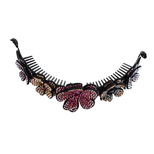 CANIGHT Wasserstein Haarklammer Mit Strass Ponytail Halterung Haarschmuck Für Frauen Und ädchen Blumen Design Farbige Haarspange Für Dutt Und Zopf Haarschmuck Zubehör von CANIGHT