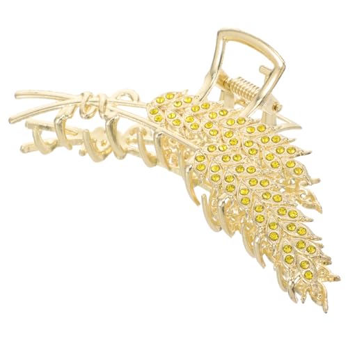 CANIGHT Clip Für Frauen Metall Haarklammer Für Dünnes Und Dickes Haar Elegantes Haaraccessoire Für Hochzeiten Partys Und Alltag Mit Zwei Goldenen Weizenähren von CANIGHT