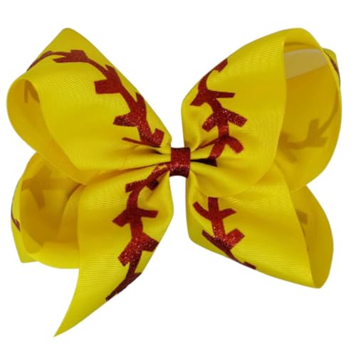 CANIGHT Haarschleifen Für Mädchen Baseball-schleifen Cheerleader-schleifen Haarspangenclip Mit Schleife Haar-accessoires Stilvolles Design Leicht Zu Tragen Für Verschiedene Anlässe von CANIGHT