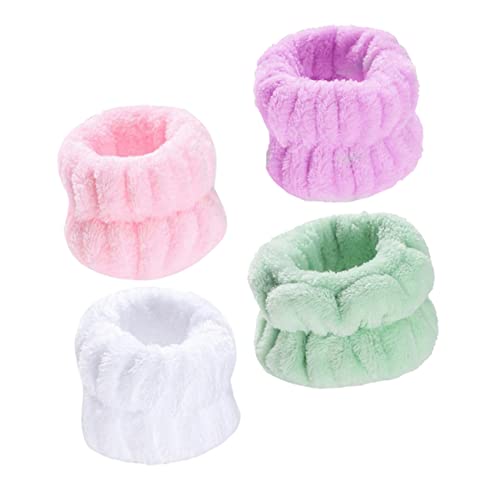CANIGHT Wrist Washband Schweißband Handgelenk Üsch Spa Handtuch Bänder Für Damen Weiche Farbige Handgelenkbänder Zum Waschen Des Gesichts Schweißbänder Pink Und Helllila von CANIGHT
