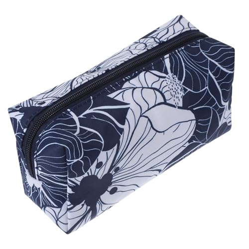 CANIGHT Reise Kosmetiktasche Wasserdichter Makeup Organizer Für Große Kapazität Dekorative Reisetasche Für Kosmetik Lippenstift Und Kleine Utensilien Blaues Lotus-Design von CANIGHT