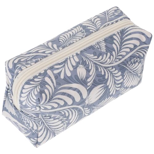 CANIGHT Make up Bag Wasserabweisende Kosmetiktasche Große Reisetasche Für Und Mädchen Zipper Makeup Pouch Für Kosmetik Schmuck Und Kleinigkeiten Mit Blätterdesign von CANIGHT