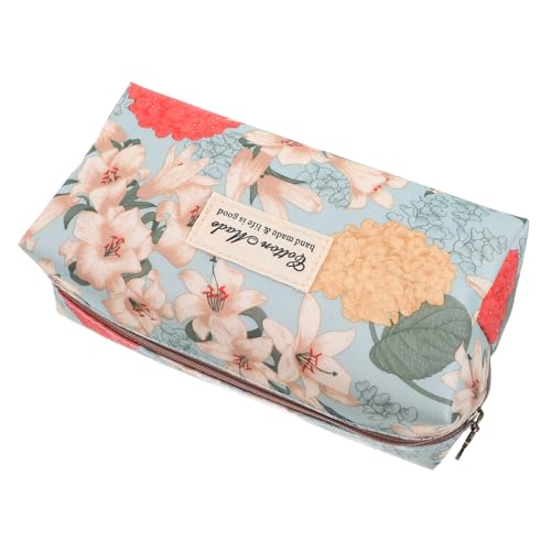 CANIGHT Reise Kosmetik Organizer Tasche Wasserdichtes Makeup Bag Für Frauen Große Kapazität Kulturtasche Mit Reißverschluss Für Reisen Und Alltag Mit Lilien von CANIGHT