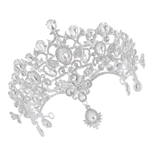 CANIGHT Hochwertige Rhinestone Krone Für Damen Elegante Brautkrone Silberne Für Hochzeiten Geburtstagsfeiern Cosplay Und Bühnenauftritte Bequeme Stabile Haarschmuckaccessoires von CANIGHT