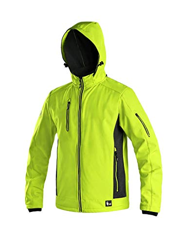 CANIS CXS Durham Jacke Herren Softshell isoliert TPU Membran wasserdicht 10.000 Winddicht atmungsaktiv 3.000 Outdoor Functional Jacke Regenjacke reflektierende männliche Kapuze Seladon (M) von CANIS