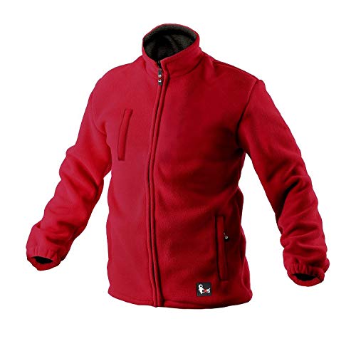 CANIS CXS OTAWA Fleece Arbeitsjacke Herren Fleeceisolierte Jacke mit Reißverschluss Outdoor Trekking Wander sehr Dicke Polar die dickste Fleecejacke; Farbe Rot (M) von CANIS