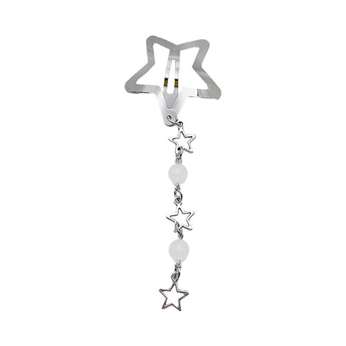 CANNXI Haarspange mit Stern-Fransenanhänger, mit Pentastar-Dekoration, bunte Haarspange für Mädchen, Ornamente von CANNXI