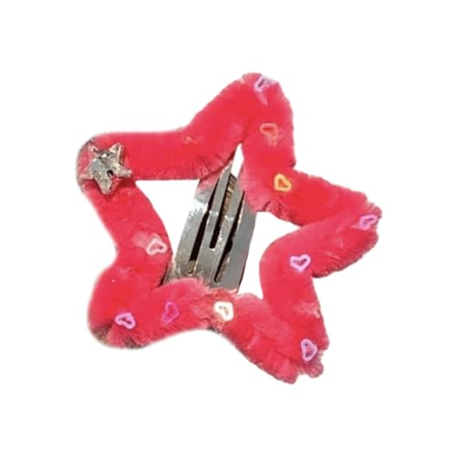 CANNXI Star Clip Sweet Cool Girl Fünfzackiger Stern Diamanten Haarnadel Clip Love Bangs Clip Broken Hair Clip Haarschmuck von CANNXI