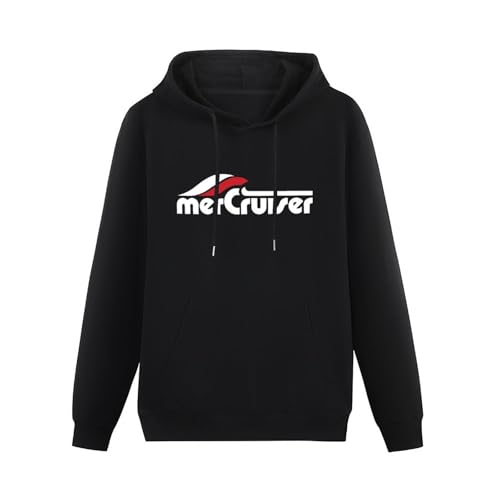 CANOEING Mercruiser Boating Boat Outboard Hoody Unisex Ptinted Hoodies Long Sleeve Men's Hooded with Pocket Black XXL von CANOEING