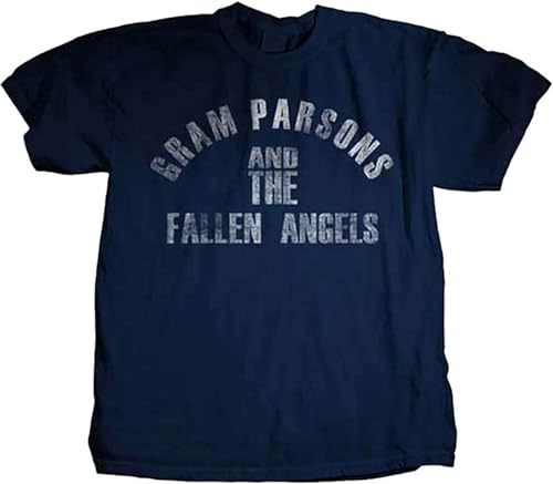 Gram Parsons Fallen Angels Movie Documentary Album Metal Rock Crew Neck Unisex Short Sleeve T-Shirt Navy M von CANOEING