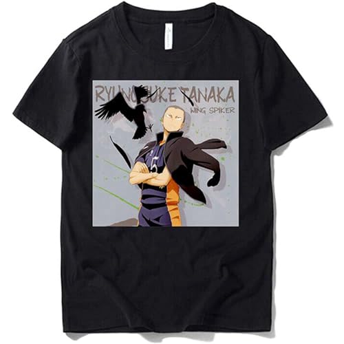 Men's Haikyuu!! Tanaka ryunosuke Pure Cotton Made Printed T-Shirts7821 Graphic t Shirt - Unisex Pure Cotton Size S-3XL Black XXXL Men's Haikyuu!! Tanaka ryunosuke Pure Cotton Made Printed T-Shirts7821 Graphic t Shirt - Unisex Pure Cotton Size S-3XL Black XXXL von CANOEING