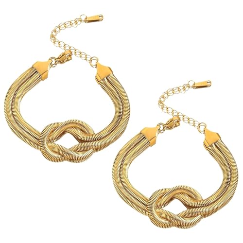 CANRNYACBZ 2 Stück 14K Knot Gold Partnerarmbänder,Freundschaftsarmband Set Paar Armbänder Moden Gold Schmuck Passende Pärchen Armband Valentinstag Geburtstag Jubiläum Geschenke für Freund Freundin CANRNYACBZ 2 Stück 14K Knot Gold Partnerarmbänder,Freundschaftsarmband Set Paar Armbänder Moden Gold Schmuck Passende Pärchen Armband Valentinstag Geburtstag Jubiläum Geschenke für Freund Freundin von CANRNYACBZ