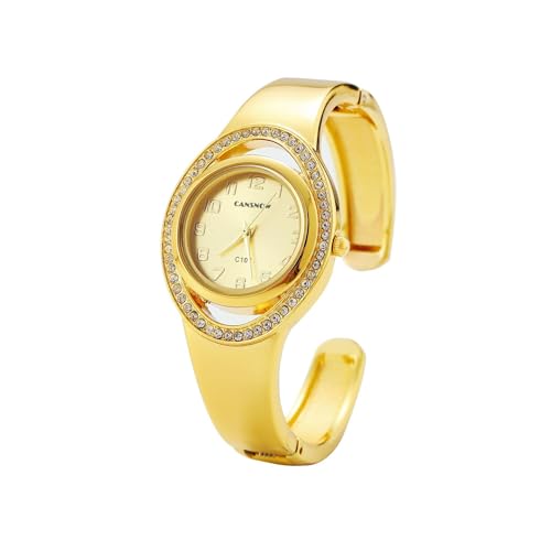 Uhren Damen – Luxuriöse Damenuhr in Gold | Damen Uhren | Damenuhren | Armbanduhren für Damen | Damenuhr Gold | Uhr Gold Damen | Spangenuhr Damen | Goldene Uhr Damen | Uhr Damen Gold (Gold-Gold) von CANSNOW