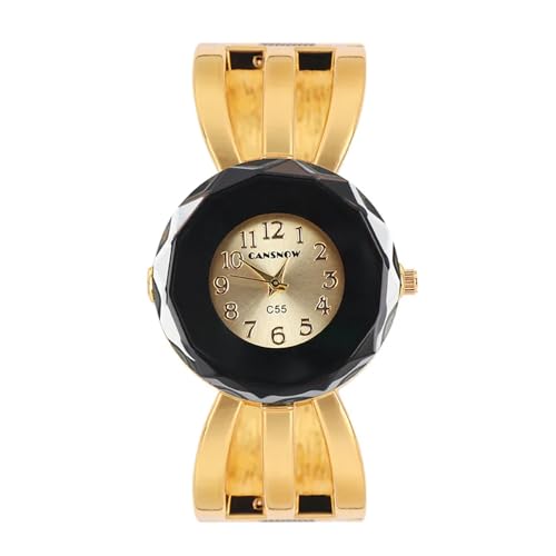 CANSNOW Spangenuhr Damen - Exklusive Damenuhr Damen Uhren Armbanduhr Damenarmbanduhr Uhr Gold Grey Gold von CANSNOW