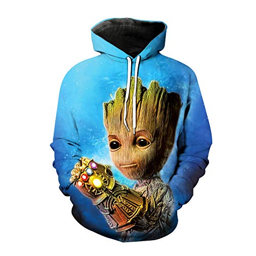 CAOHD Guardians of the Galaxy Movie Hoodie Herren Damen 3D Druck Hoodie Hiphop Pullover I Am Groot Unisex Oberbekleidung, Farbe10, 6XL von CAOHD