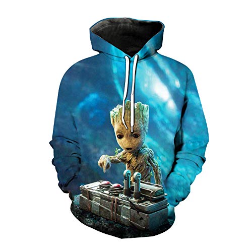 Guardians of the Galaxy Movie Hoodie Herren Damen 3D Druck Hoodie Hiphop Sweater I Am Groot Unisex Oberbekleidung, Farbe05, XL von CAOHD