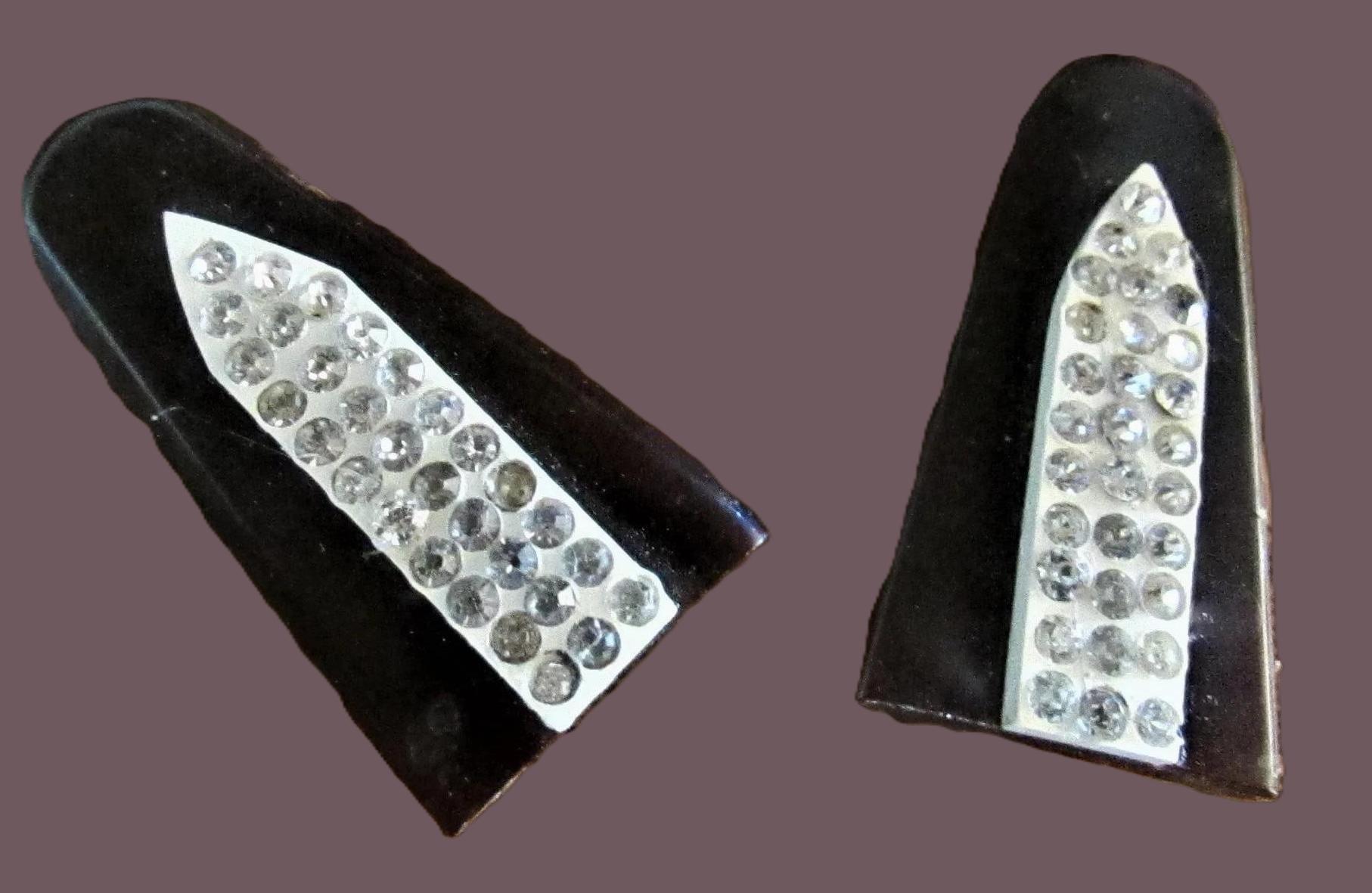 Vintage 1930Er Jahre Haarclips Zelluloid & Strass Art Deco Clip-Mates W Pat 182918 Von 1933 Scrollen Sie Nach Unten Für Details von CAOLEiheartvintage