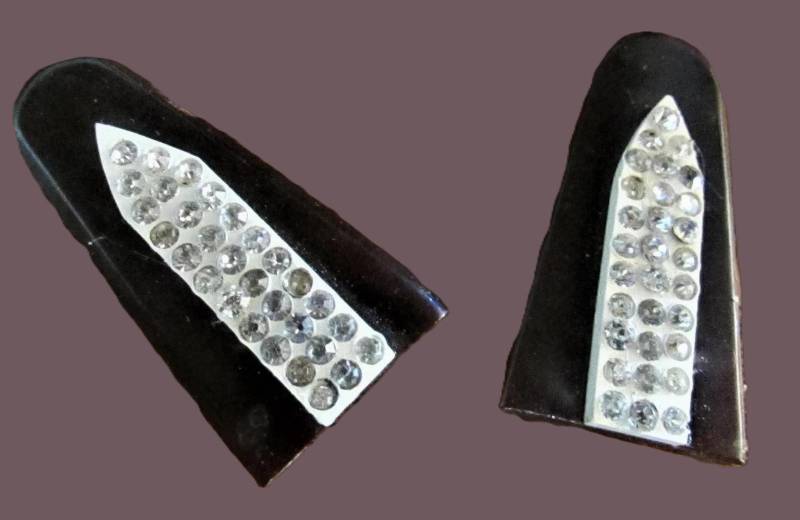 Vintage 1930Er Jahre Haarclips Zelluloid & Strass Art Deco Clip-Mates W Pat 182918 Von 1933 Scrollen Sie Nach Unten Für Details von CAOLEiheartvintage