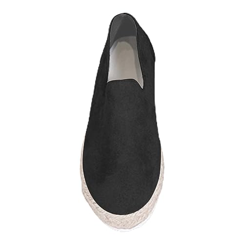 CAOQAO Modische Damen-Sport-Freizeitschuhe, Damen-Stoffschuhe, Bequeme Freizeitschuhe Plateau Sneaker Damen Schuhe (Black, 38) von CAOQAO