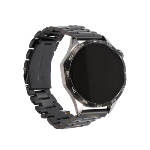 CAPASTEC 24mm Schnellverschluss-Metallketten-Armbänder Uhrenarmbänder für Frauen Männer,Ersatzbänder Watch Straps, Uhren Zubehör Watch Band Schwarz von CAPASTEC