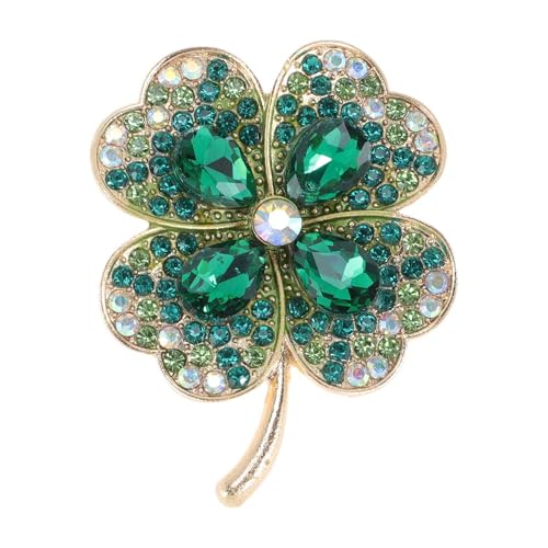 CAPASTEC Brosche Vintage Elegante Einzigartige Brosche Moderne Strassbrosche Anstecknadel Schmuck Accessoires Geschenke Strassknopf Grün von CAPASTEC