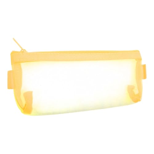 CAPASTEC Federmäppchen, Mesh-Stiftetasche, Federmäppchen-Organizer, Tragbare Schreibtasche Für Büro-Organizer, Gelb von CAPASTEC