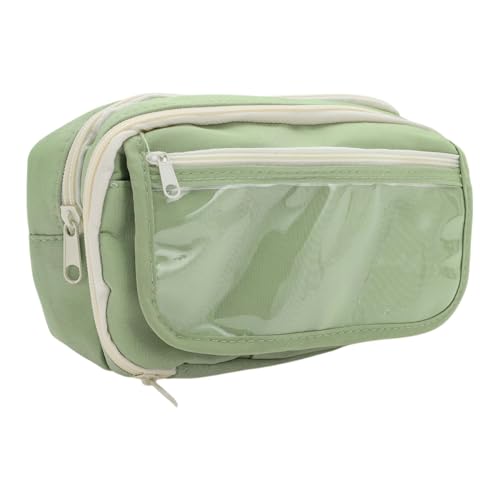 CAPASTEC Federmäppchen Flip-Cover Federtasche Federmäppchen Organizer Tragbare Schreibwarentasche Für Büroorganizer Grün von CAPASTEC