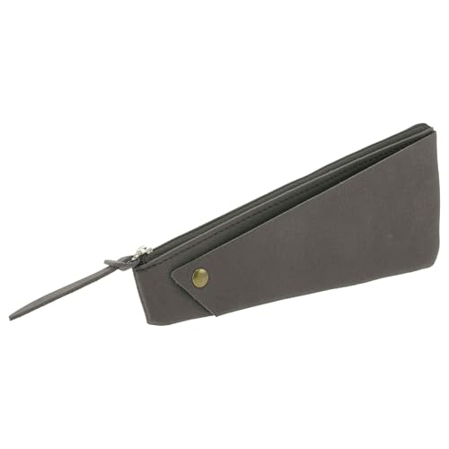 CAPASTEC Federmäppchen Mattierte Unregelmäßige Form Stil Federtasche Mit Großem Fassungsvermogen Ästhetische Stiftehalter Für Büromaterial Grau 1 Stück von CAPASTEC