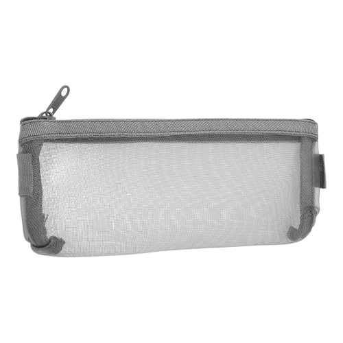 CAPASTEC Federmäppchen Mesh Stiftetasche Federmäppchen Organizer Tragbare Schreibwarentasche Für Büroorganizer Grau von CAPASTEC