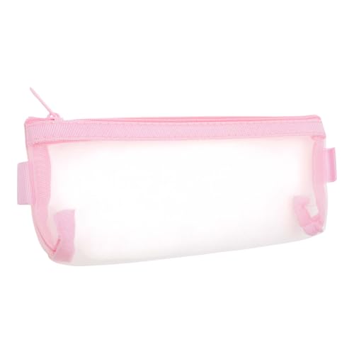 CAPASTEC Federmäppchen Netz Federtasche Federmäppchen Organizer Tragbare Schreibwarentasche Für Büroorganizer Pink von CAPASTEC