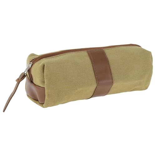 CAPASTEC Federmäppchen Oxford Patchwork Stil Federtasche Mit Großem Fassungsvermögen Ästhetische Stiftehalter Für Bürozubehör Braun 1 Stück von CAPASTEC