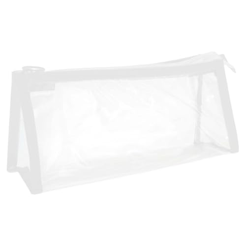 CAPASTEC Federmäppchen Transparente Stifttasche Federmäppchen Organizer Tragbare Schreibwarentasche Für Büroorganizer Weiß von CAPASTEC